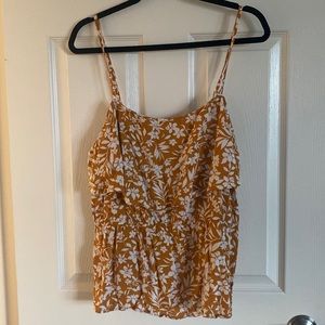 Old Navy XL yellow and white floral tank top